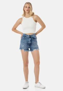 Denim Shorts Regular Jeans Dunfermline Dames Blauw -Ulla Popken Verkoop 01aa0ec7c4ad3083b869680ccadd3bdd
