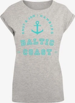 F4NT4STIC T-shirts Shirt Baltic Coast Dames Grijs