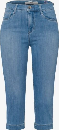 BRAX Denim Shorts Skinny Jeans Dames Blauw