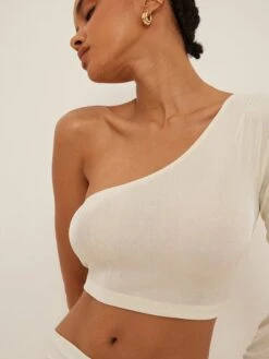 NA-KD Crop Tops Top Dames Wit -Ulla Popken Verkoop 0737cbd520bcc269fdfeb9a1b7bc7867