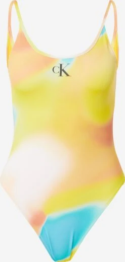 Calvin Klein Swimwear Grote Cups Badpak Dames Geel