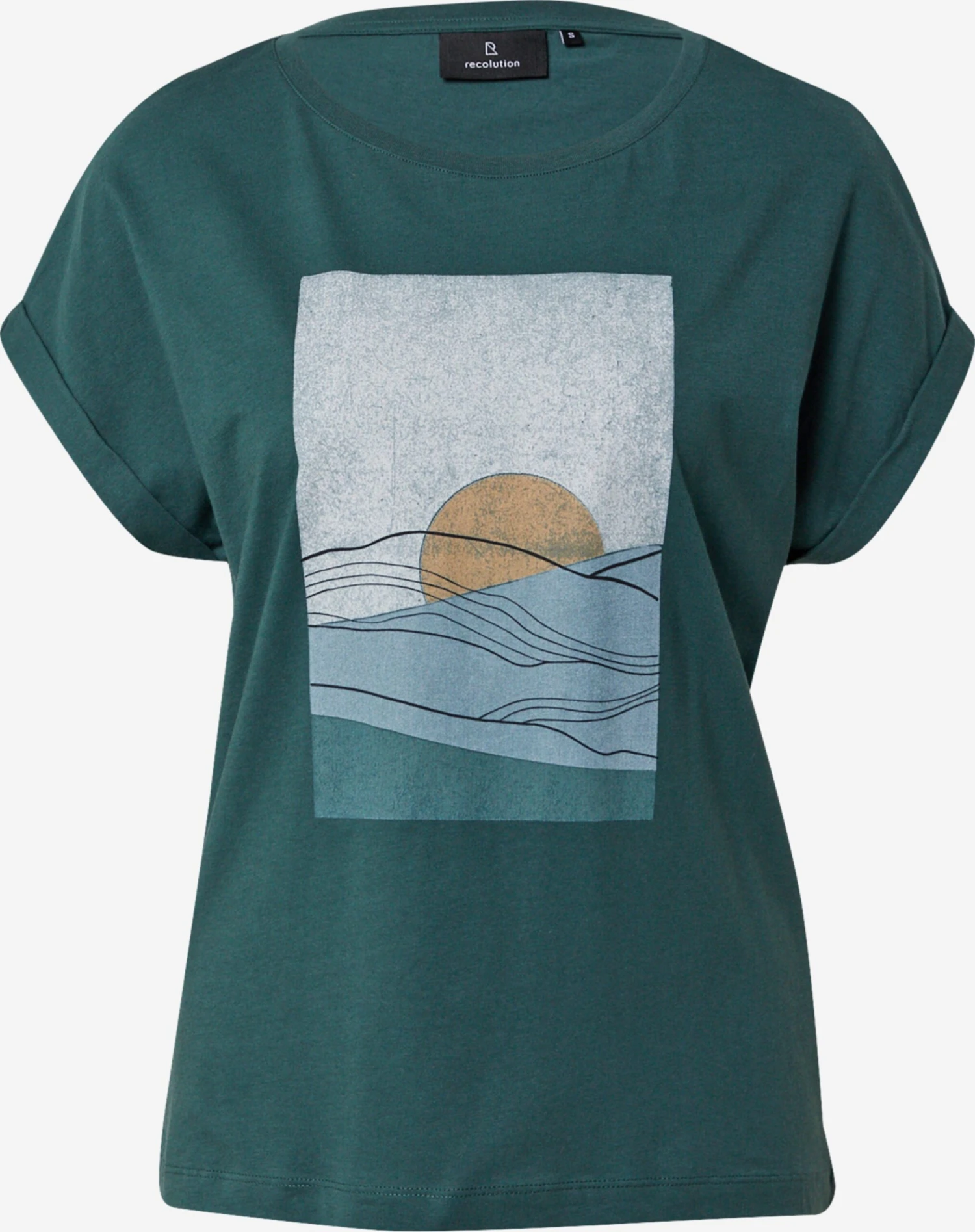 T-shirts Shirt Cayenne Sunset Dames Donkergroen 3 T-shirts Shirt Cayenne Sunset Dames Donkergroen