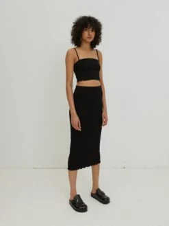 EDITED Crop Tops Top Rayna Dames Zwart -Ulla Popken Verkoop 0d7f7faaa995867f0a0899c97992a00d