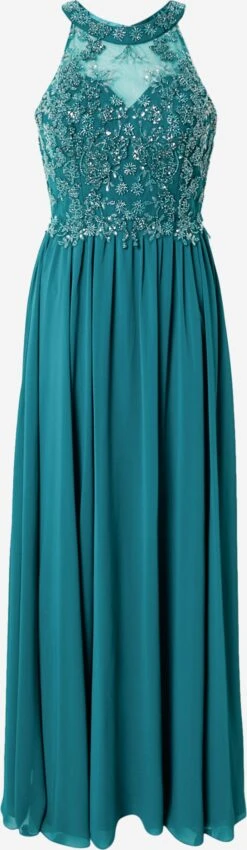 Unique Avondjurken Avondjurk Dames Petrol