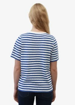 Marc O'Polo DENIM T-shirts Shirt Dames Donkerblauw / Wit -Ulla Popken Verkoop 12981ff0c20d38ba50a408013631ac8a