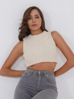 Crop Tops Top Nil Dames Beige -Ulla Popken Verkoop 13aefa5c57c62bd05840e1051fea3167