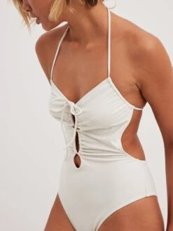 NA-KD Halter Badpakken Bustier Badpak Dames Wit -Ulla Popken Verkoop 1474efb989b20c48ee1c0be7b0203918