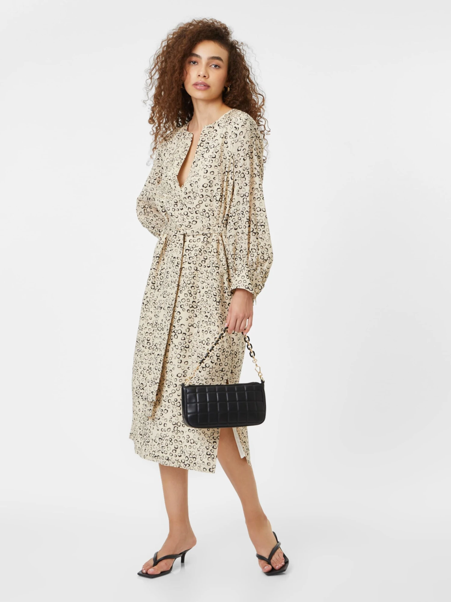 DRYKORN Midi Jurken Jurk Aidana Dames Beige 7 DRYKORN Midi Jurken Jurk Aidana Dames Beige - Afbeelding 5