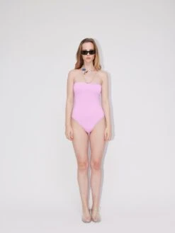 Bandeau Badpakken Bandeau Badpak Laia Dames Pink -Ulla Popken Verkoop 189473d3a056487a60a3af74c85f43eb