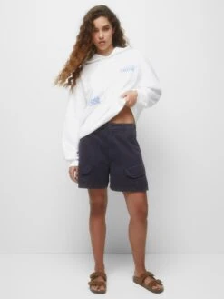 PULL & BEAR Denim Shorts Loosefit Cargojeans Dames Navy -Ulla Popken Verkoop 19d292bd6d66e2ff29dbfe10b8ba730d