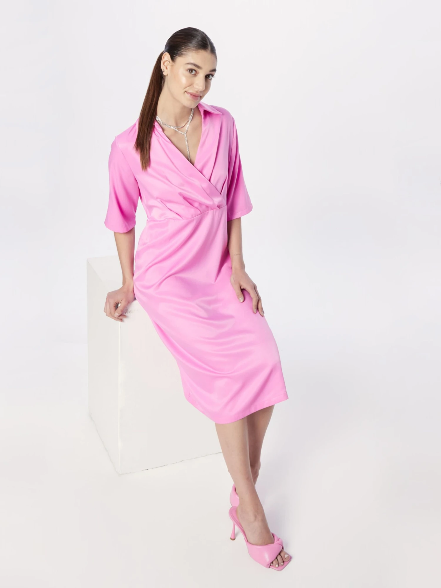 Midi Jurken Jurk VISOLA Dames Rosa 7 Midi Jurken Jurk VISOLA Dames Rosa - Afbeelding 5