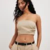 NA-KD Crop Tops Top Dames Beige 1 NA-KD Crop Tops Top Dames Beige -Ulla Popken Verkoop 1be24e4ea7966ea066999dbc5552cca4