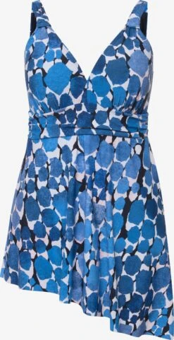 Ulla Popken Grote Cups T-shirt Bh Badpak Dames Blauw