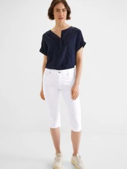 STREET ONE Denim Shorts Slimfit Jeans Yulius Dames Wit -Ulla Popken Verkoop 247e2605357749cd24ae66363e2b41f8