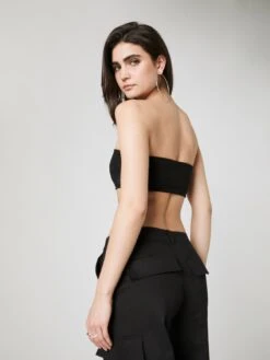 Crop Tops Top Nicola Dames Zwart -Ulla Popken Verkoop 24d426f023dff9b65e8a1b574a71008f