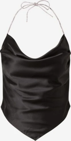 Gina Tricot Crop Tops Top Sasha Dames Zwart