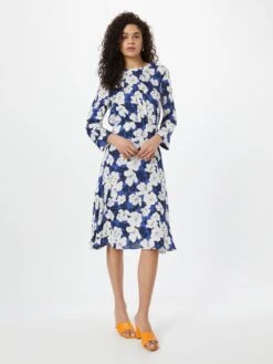 United Colors Of Benetton Midi Jurken Jurk Dames Navy / Hemelsblauw -Ulla Popken Verkoop 292f97e8d554ee45a773eb441bc6a1e6