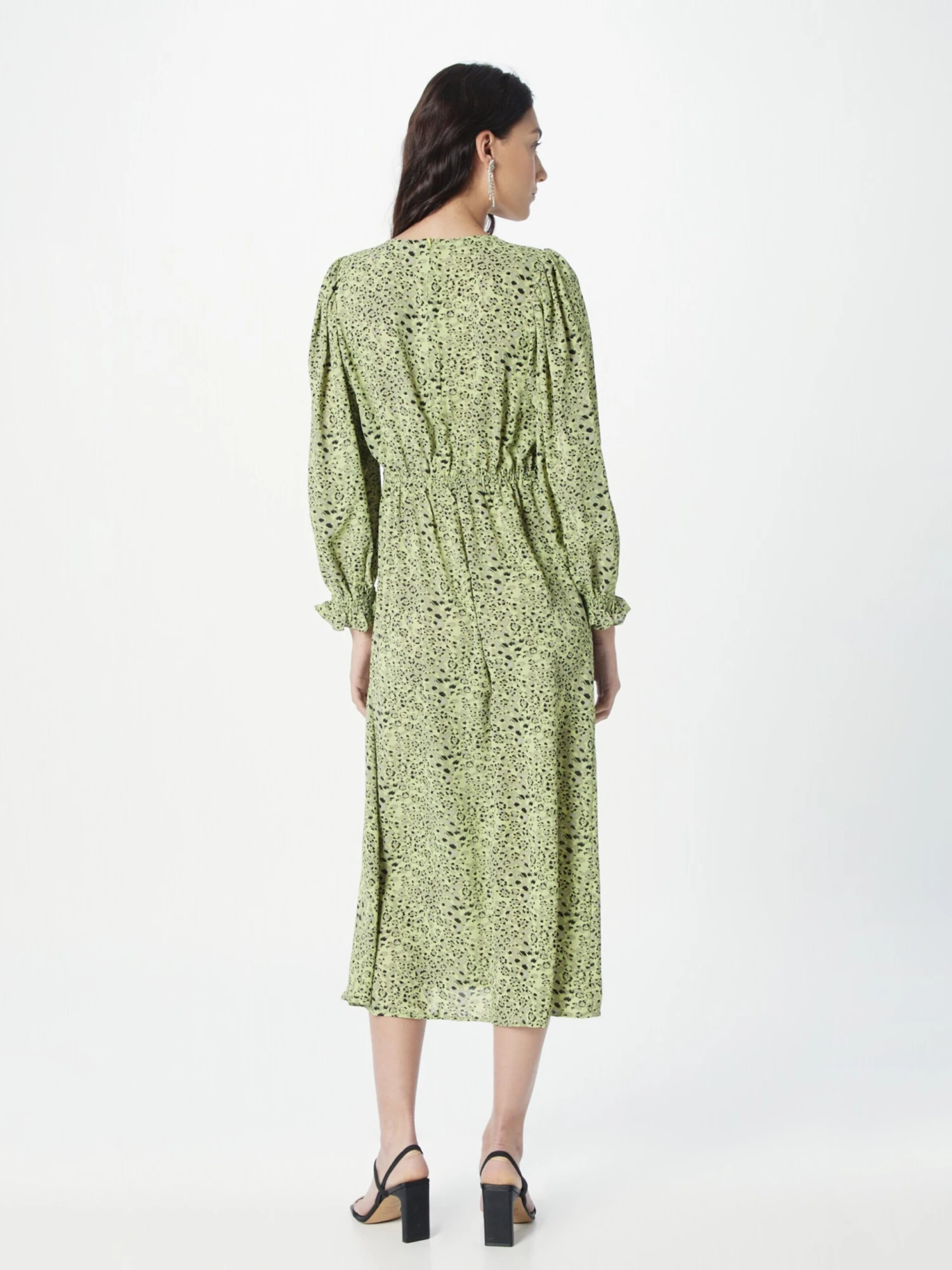 Midi Jurken Jurk Elmira Dames Pasteelgeel 6 Midi Jurken Jurk Elmira Dames Pasteelgeel - Afbeelding 4