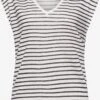 ESPRIT T-shirts Shirt Dames Zwart / Wit -Ulla Popken Verkoop 3262a298b39be32a9e33e2525b8ff0d3