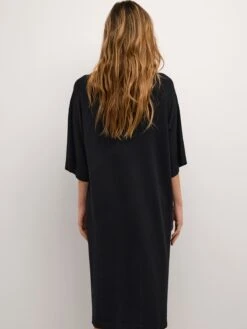 Kaffe Midi Jurken Jurk Fenia Dames Zwart -Ulla Popken Verkoop 344963db04c348f209625fb321b25060