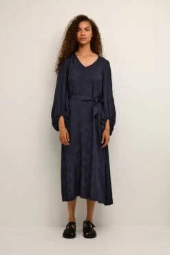 Midi Jurken Jurk Henna Dames Nachtblauw -Ulla Popken Verkoop 369bfa1c0399045e1f1f182120b52d4f