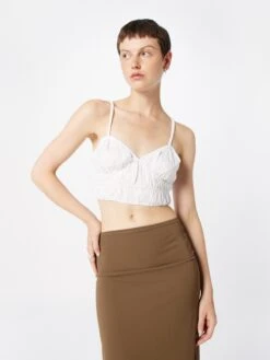 Gina Tricot Crop Tops Top Sanna Dames Wit -Ulla Popken Verkoop 37a352746da18f83677a6aec1e8dae0e