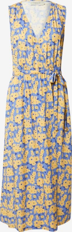 Thinking Mu Midi Jurken Jurk Dames Blauw / Lichtblauw