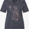 Ulla Popken T-shirts Shirt Dames Marine -Ulla Popken Verkoop 3ab334a061c94ef7dd4684688943cdf1