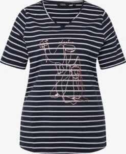 Ulla Popken T-shirts Shirt Dames Marine