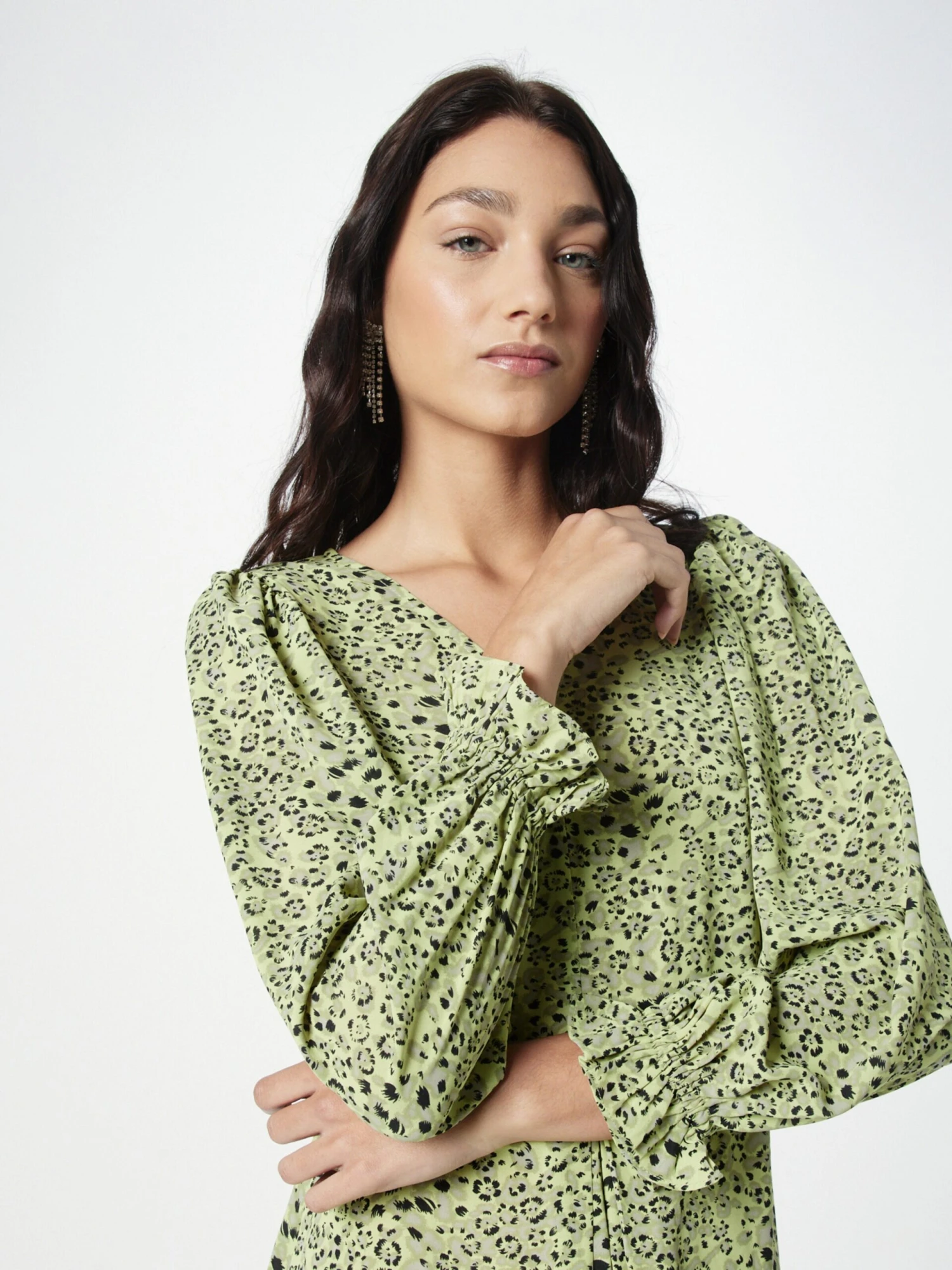 Midi Jurken Jurk Elmira Dames Pasteelgeel 4 Midi Jurken Jurk Elmira Dames Pasteelgeel - Afbeelding 2