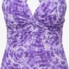 Grote Cups Bustier Badpak Dames Violetblauw