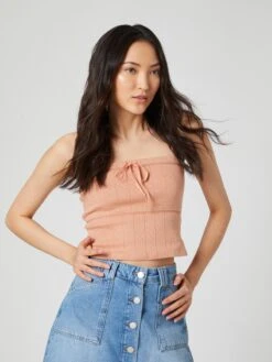 Crop Tops Top Bianca Dames Lichtbruin -Ulla Popken Verkoop 3c56d0ce9851f12514c3c0ef10df3e70
