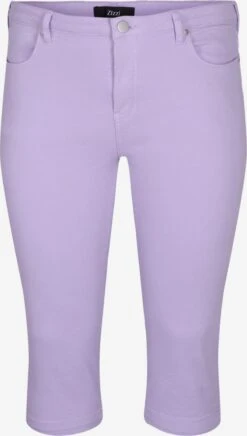 Zizzi Denim Shorts Skinny Jeans Dames Lavendel