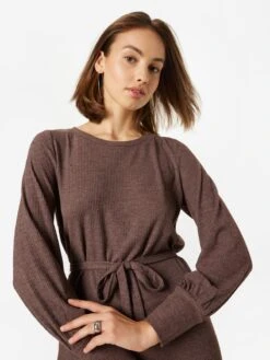 ICHI Midi Jurken Jurk Dames Bruin -Ulla Popken Verkoop 42b048c46c60c09a74abed3dc2f1dd5d