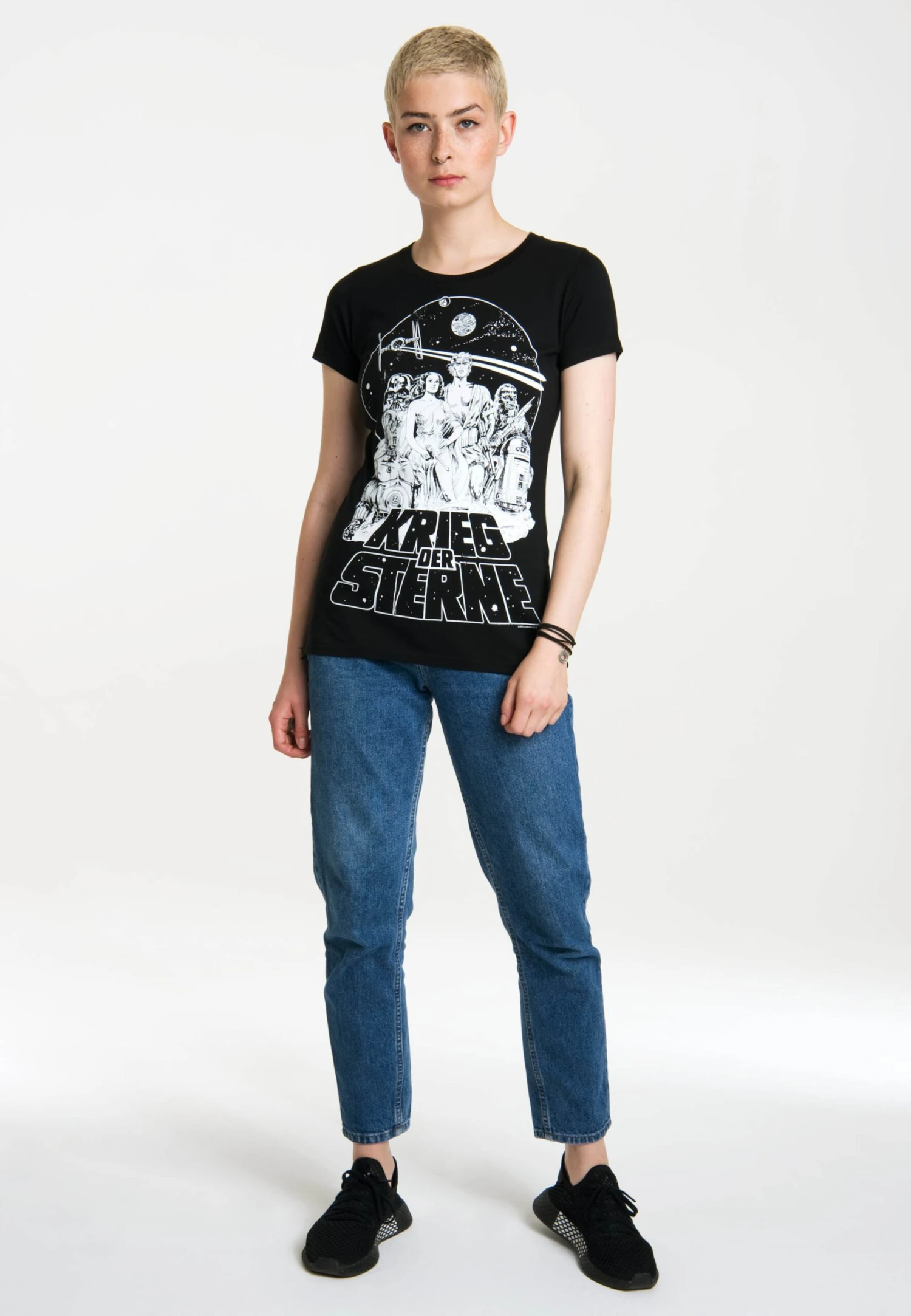 Logoshirt T-shirts Shirt Krieg Der Sterne - Star Wars Dames Zwart 6 Logoshirt T-shirts Shirt Krieg Der Sterne - Star Wars Dames Zwart - Afbeelding 4