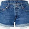 WEEKDAY Denim Shorts Slimfit Jeans Fire Dames Blauw