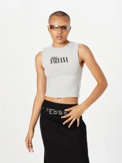 COTTON ON Crop Tops Top 90 S Lcn Crop Graphic Tank Dames Grijs Gemêleerd -Ulla Popken Verkoop 46db764ecb117bbeed8b57d89337175b