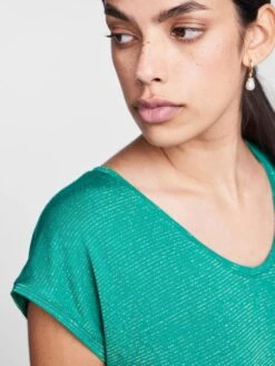 Pieces T-shirts Shirt Dames Groen -Ulla Popken Verkoop 4779d843cdd4c800013e30983bd2fd07