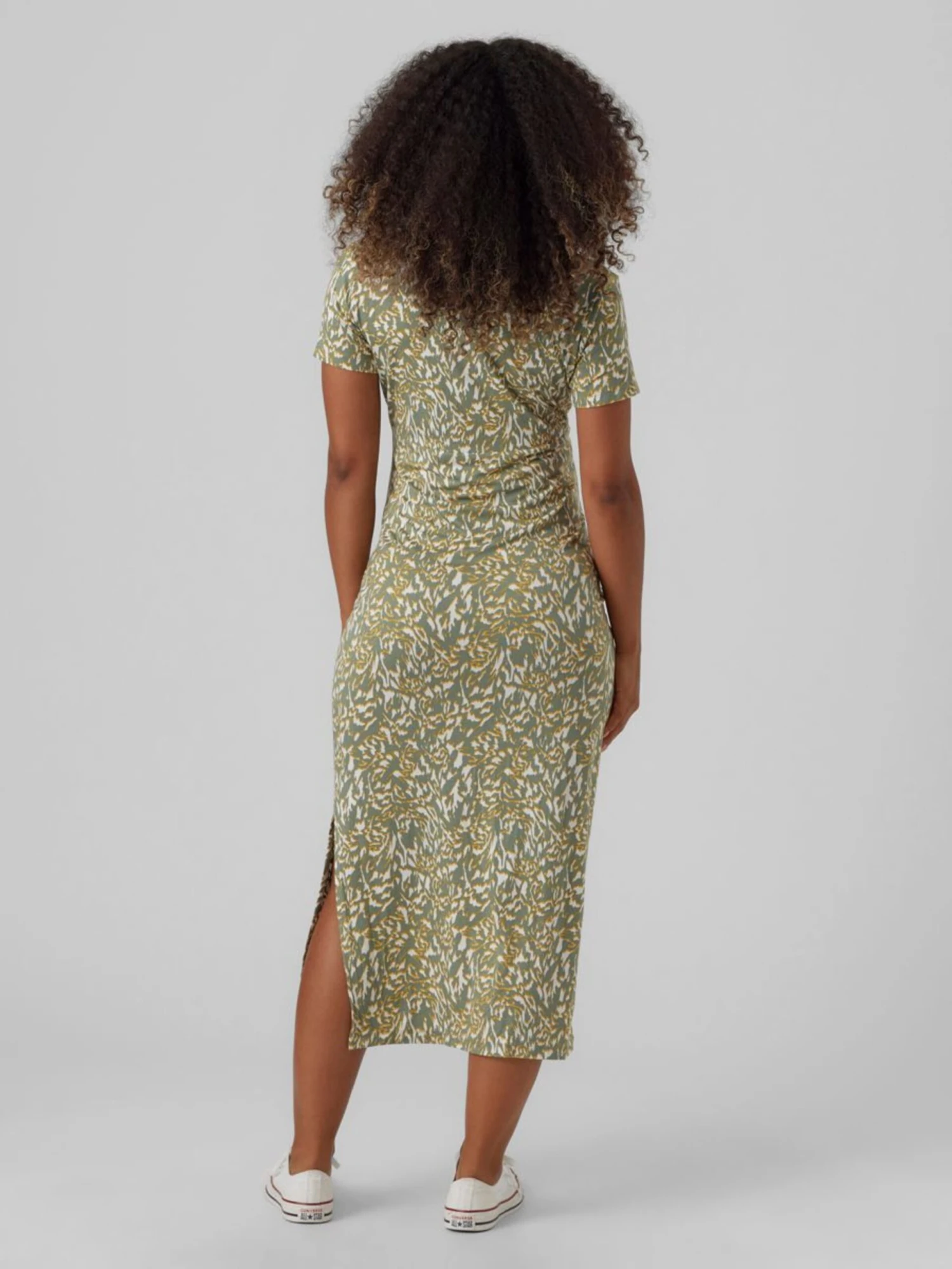 Mamalicious Midi Jurken Jurk LINNETT TESS Dames Olijfgroen 5 Mamalicious Midi Jurken Jurk LINNETT TESS Dames Olijfgroen - Afbeelding 3