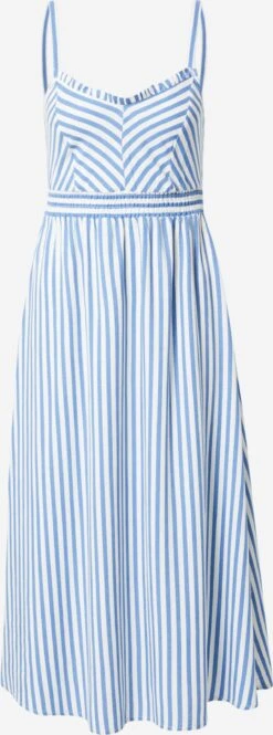 About You Midi Jurken Jurk Kiki Dames Donkerblauw / Wit