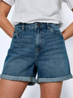 Noisy May Denim Shorts Regular Jeans Smiley Dames Blauw -Ulla Popken Verkoop 5206e88c4aeb0a4fd5ad74d6bec47db8