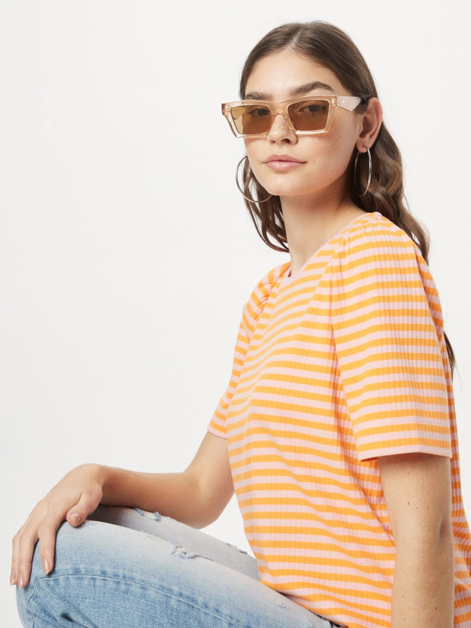 T-shirts Shirt NUTANIA Dames Mandarijn 4 T-shirts Shirt NUTANIA Dames Mandarijn - Afbeelding 2