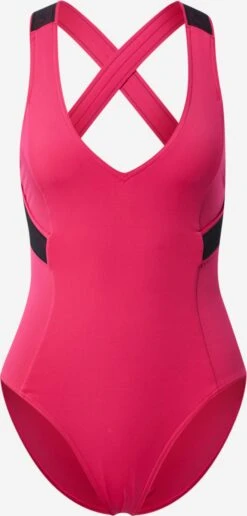 Grote Cups Badpak Plunge One Piece Dames Pink