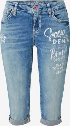 Soccx Denim Shorts Regular Jeans RO:MY Dames Blauw