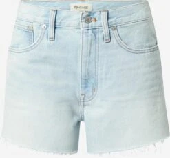 Madewell Denim Shorts Loosefit Jeans Dames Blauw