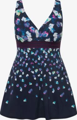 Ulla Popken Badpakken Zonder Beugel Bustier Badpak Dames Marine