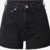 WEEKDAY Denim Shorts Regular Jeans Rowe Dames Zwart -Ulla Popken Verkoop 5a02e03b98c8f60bb6d0f2225a415a3a