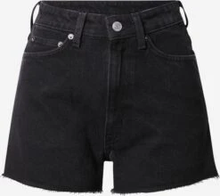 WEEKDAY Denim Shorts Regular Jeans Rowe Dames Zwart