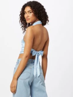 Glamorous Crop Tops Top Dames Lichtblauw -Ulla Popken Verkoop 5a53f67f34aa11ba449501438cb1e206