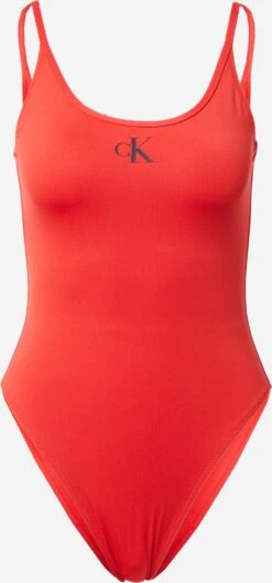 Calvin Klein Swimwear Grote Cups T-shirt Bh Badpak Dames Rood